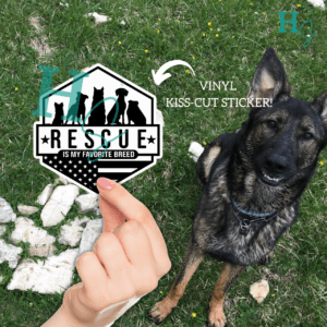 Rescue Is My Favorite Breed Vinyl Sticker