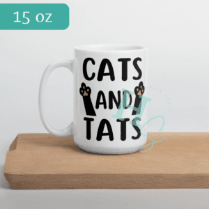 cats and tats toe beans mug cat lover gift cat daddy mug tattoos and cats lover gift birthday cat mom birthday gift cat mom mug honeypegs cute cat mug
