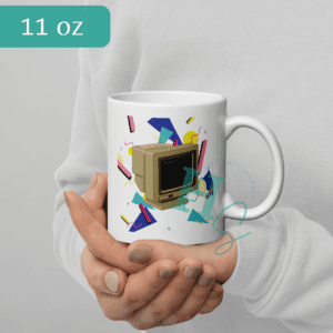 Retro Computer White Glossy Mug