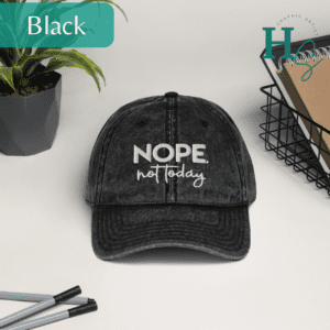 Vintage Nope Not Today Cotton Twill Cap