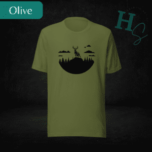 Deer Forest Frame Adult Graphic Tee