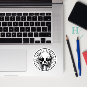 Melting Skull Kiss-Cut Sticker