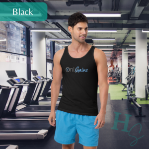 only gains tank top mens muscle man gym rat tank top men's solid colors only gains strength gym lover gift tank top honeypepgs mens apparel graphic artist made in usa ships in usa gym tank top only gains muscle man weightlifter tank top style custom apparel clothing small artist american gains