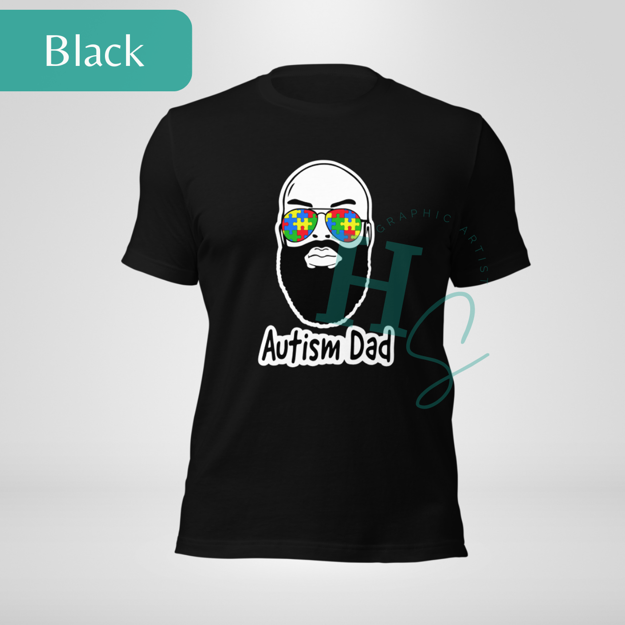 Bearded Autism Dad Graphic Tee – Honeypegs