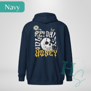 Dizzy Daisy Honey Unisex Zip Hoodie