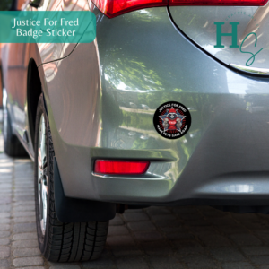 Justice For Fred Badge Vinyl Sticker