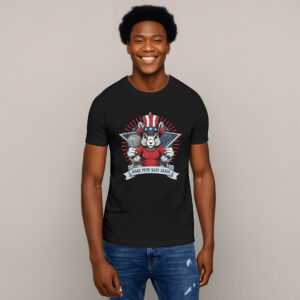 make pet safe again p'nut the squirrel shirt honeypegs online store patriotic merch and apparel peanut the squirrel graphic tee american peanut the squirrel shirt adult unisex make pets safe agai american teemake pets safe again peanut the squirrel rip p'nut nuts out for peanut graphic tee american patriotic peanut the squirrel shirt online store made in america usa shipped in the usa small business honeypegs red white and blue peanut the squirrel new york influencer squirrel shirt custom apparel graphic artist honeypegs