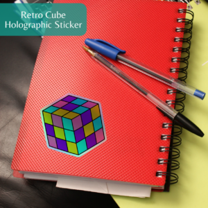 Retro Cube Holographic Sticker