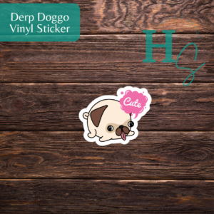 Derp Doggo Vinyl Sticker