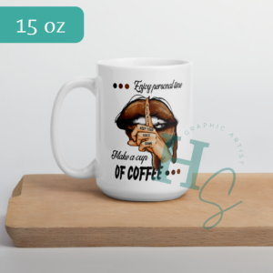 Coffee Lips White Glossy Mug