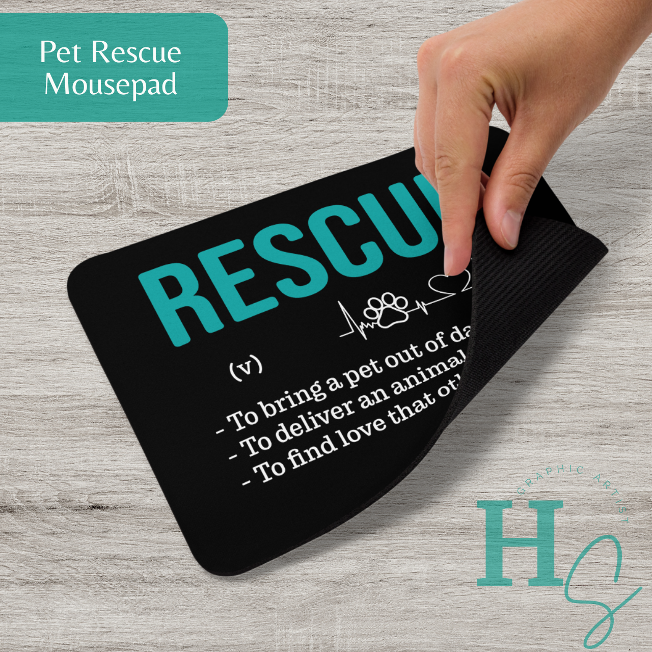Mouse Rescue Medal Pet Rescue Mouse pad – Honeypegs