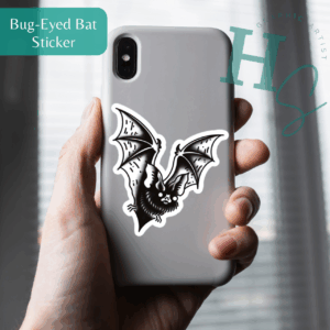 Bug-Eyed Bat Vinyl Sticker