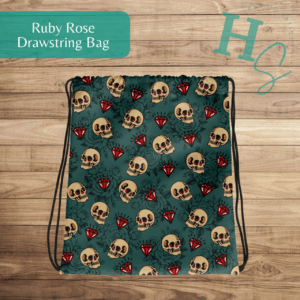 Ruby Rose Drawstring Bag